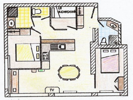 foto 14 Huurhuis van particulieren Le Grand Bornand appartement Rhne-Alpes Haute-Savoie Plattegrond van de woning