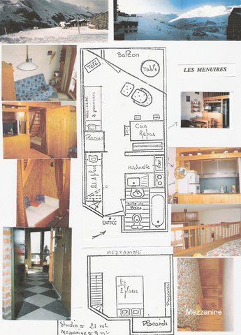 foto 3 Huurhuis van particulieren Les Menuires studio Rhne-Alpes Savoie Plattegrond van de woning