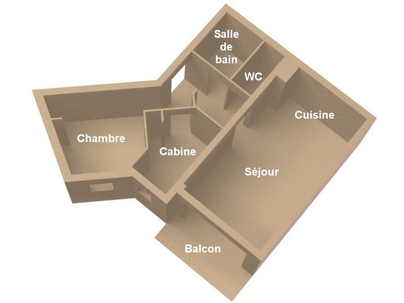 foto 1 Huurhuis van particulieren Mribel appartement Rhne-Alpes Savoie Plattegrond van de woning