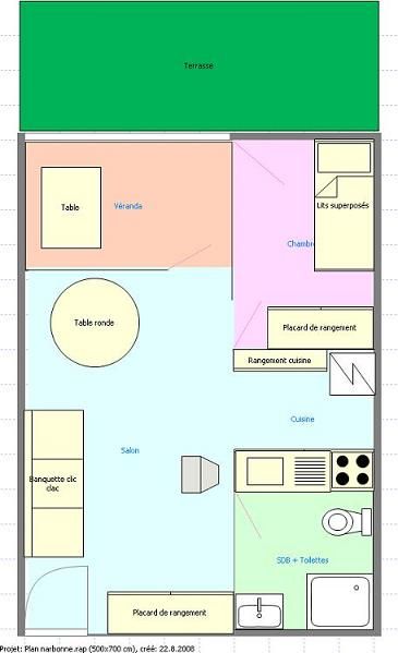 foto 4 Huurhuis van particulieren Narbonne plage (strand) appartement Languedoc-Roussillon Aude Plattegrond van de woning