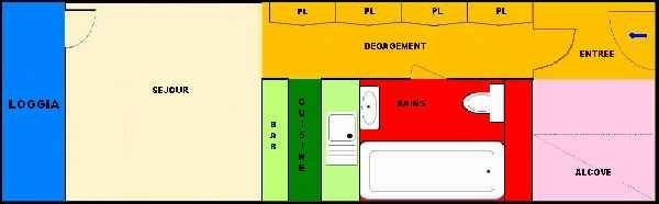 foto 28 Huurhuis van particulieren Les Arcs studio Rhne-Alpes Savoie Plattegrond van de woning