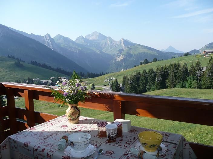 foto 3 Huurhuis van particulieren La Clusaz studio Rhne-Alpes Haute-Savoie Uitzicht vanaf het balkon