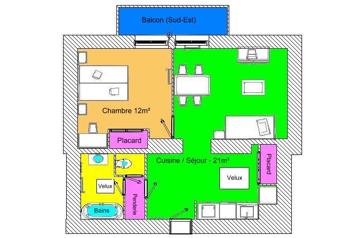 foto 2 Huurhuis van particulieren Termignon la Vanoise appartement Rhne-Alpes Savoie Plattegrond van de woning