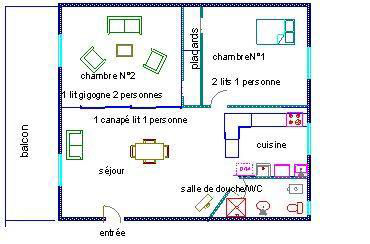 foto 2 Huurhuis van particulieren Val d'Isre appartement Rhne-Alpes Savoie Plattegrond van de woning