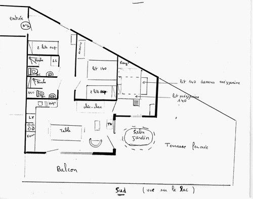 foto 9 Huurhuis van particulieren Besse - Super Besse appartement Auvergne Puy-de-Dme Plattegrond van de woning