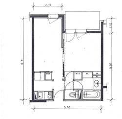 foto 21 Huurhuis van particulieren Valmorel studio Rhne-Alpes Savoie Plattegrond van de woning