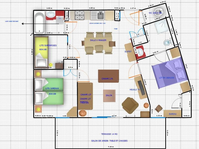 foto 18 Huurhuis van particulieren Les Saisies appartement Rhne-Alpes Savoie Plattegrond van de woning