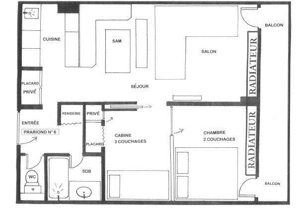 foto 1 Huurhuis van particulieren Val d'Isre appartement Rhne-Alpes Savoie Plattegrond van de woning