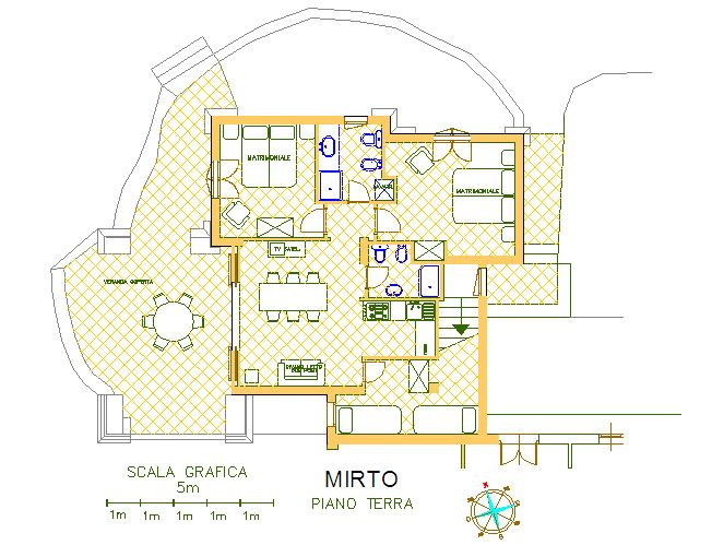 foto 13 Huurhuis van particulieren Golfo Aranci appartement Sardini Olbia Tempio (provincie) Plattegrond van de woning