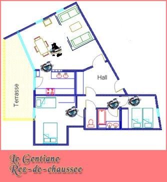 foto 9 Huurhuis van particulieren Les Arcs appartement Rhne-Alpes Savoie Plattegrond van de woning