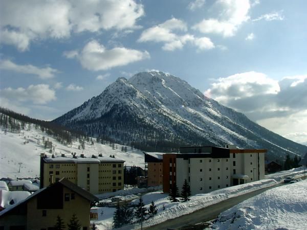 foto 1 Huurhuis van particulieren Montgenvre studio Provence-Alpes-Cte d'Azur Hautes-Alpes Uitzicht vanaf het balkon