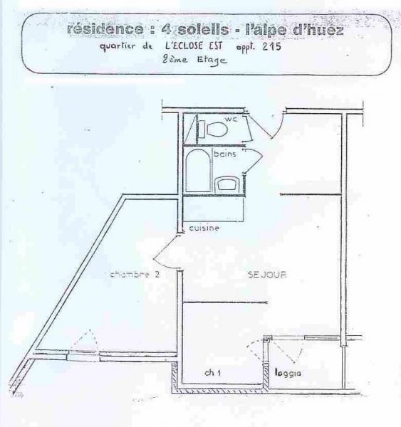 foto 18 Huurhuis van particulieren Alpe d'Huez appartement Rhne-Alpes Isre Plattegrond van de woning