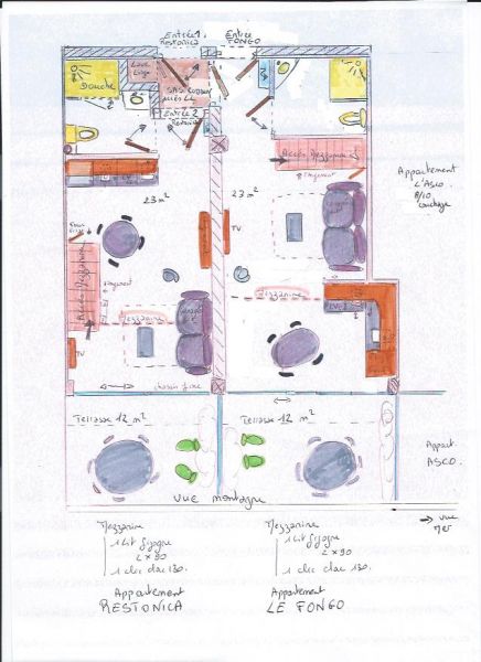 foto 15 Huurhuis van particulieren Rousse-eiland appartement Corsica Haute-Corse Plattegrond van de woning