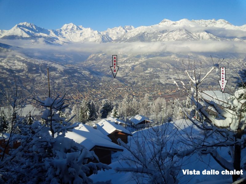 foto 3 Huurhuis van particulieren Pila chalet Val-dAosta Aosta (provincie) Uitzicht vanaf het terras