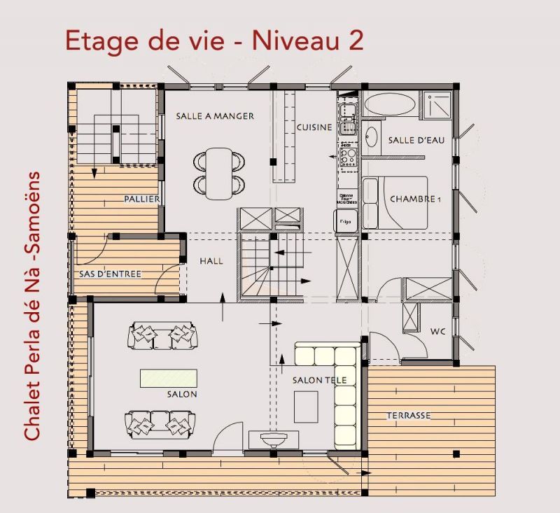 foto 27 Huurhuis van particulieren Samons chalet Rhne-Alpes Haute-Savoie Plattegrond van de woning