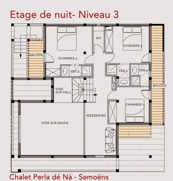 foto 28 Huurhuis van particulieren Samons chalet Rhne-Alpes Haute-Savoie Plattegrond van de woning