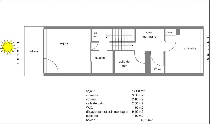 foto 14 Huurhuis van particulieren Puy Saint Vincent appartement Provence-Alpes-Cte d'Azur Hautes-Alpes Plattegrond van de woning