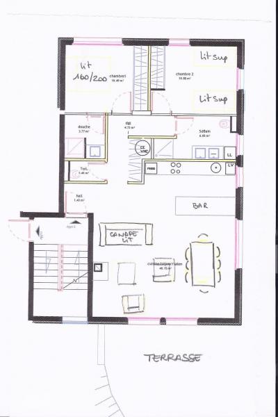 foto 17 Huurhuis van particulieren Valmorel appartement Rhne-Alpes Savoie Plattegrond van de woning