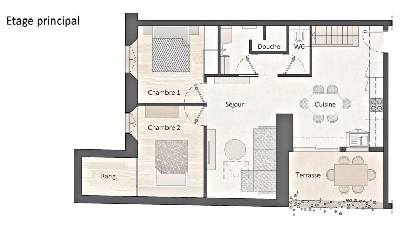 foto 2 Huurhuis van particulieren Annecy gite Rhne-Alpes Haute-Savoie Plattegrond van de woning