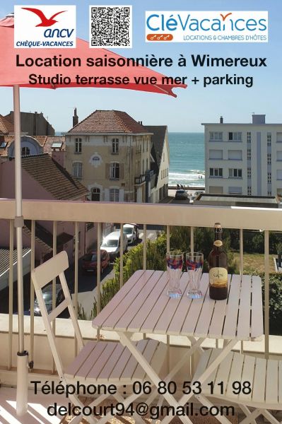 foto 1 Huurhuis van particulieren Wimereux studio Nord-Pas de Calais Pas de Calais Uitzicht vanaf het balkon
