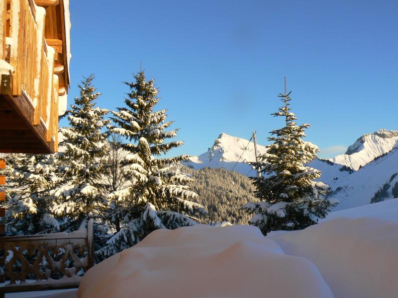foto 10 Huurhuis van particulieren Praz de Lys Sommand chalet Rhne-Alpes Haute-Savoie Uitzicht vanaf het terras