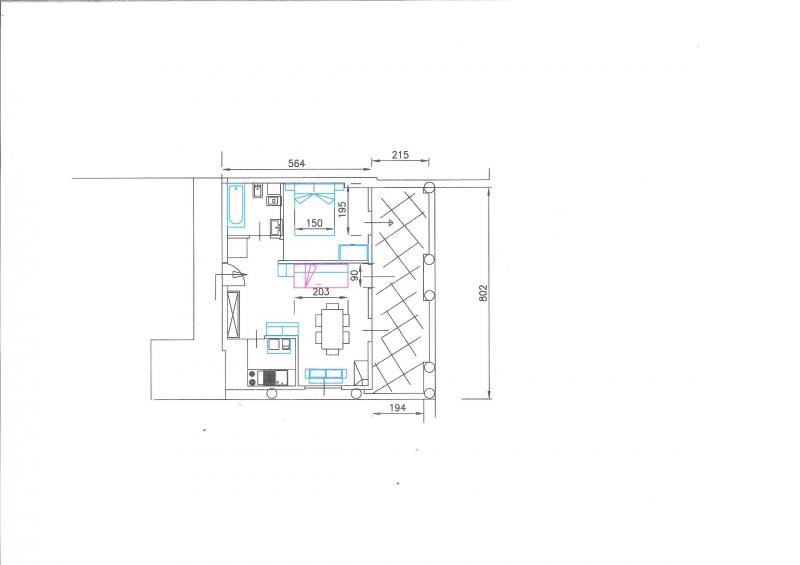 foto 5 Huurhuis van particulieren Juan les Pins appartement Provence-Alpes-Cte d'Azur Alpes-Maritimes Plattegrond van de woning