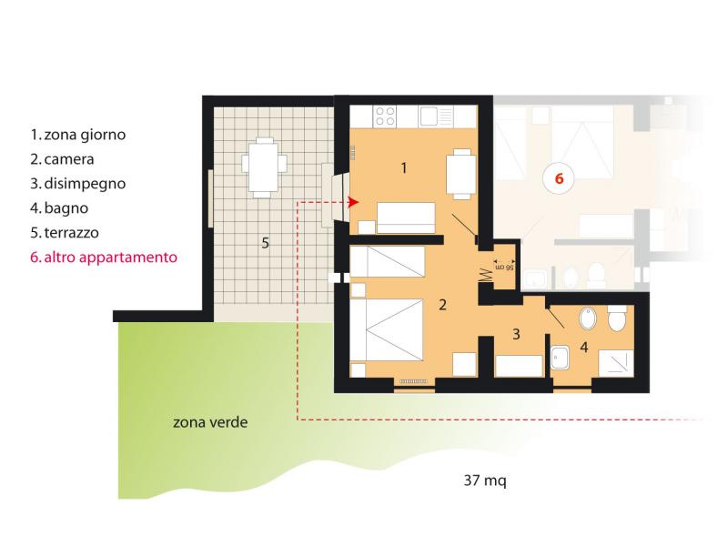 foto 6 Huurhuis van particulieren Portoferraio appartement Toscane Eiland Elba Plattegrond van de woning