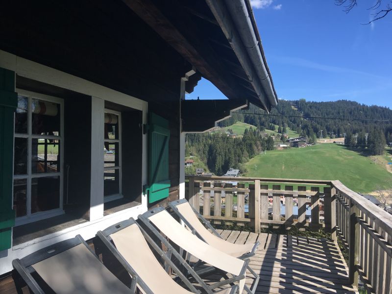 foto 6 Huurhuis van particulieren Les Gets chalet Rhne-Alpes Haute-Savoie Uitzicht vanaf het balkon