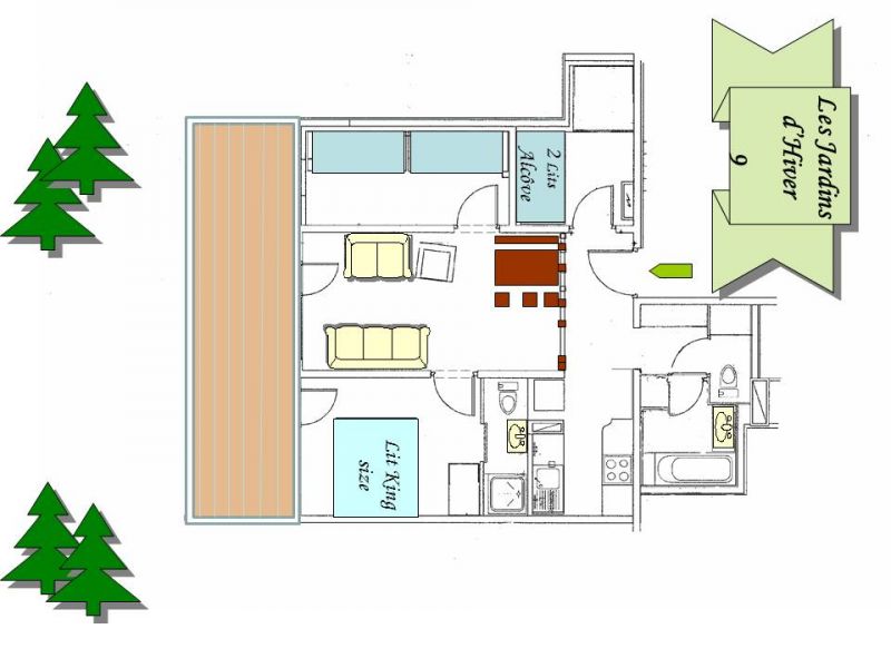 foto 17 Huurhuis van particulieren Valmorel appartement Rhne-Alpes Savoie Plattegrond van de woning