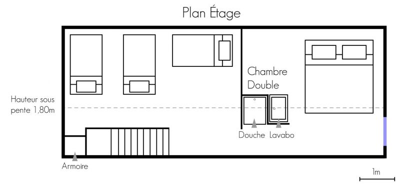 foto 18 Huurhuis van particulieren Mribel appartement Rhne-Alpes Savoie Plattegrond van de woning