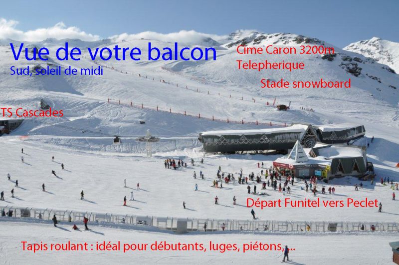 foto 12 Huurhuis van particulieren Val Thorens appartement Rhne-Alpes Savoie Uitzicht vanaf het balkon