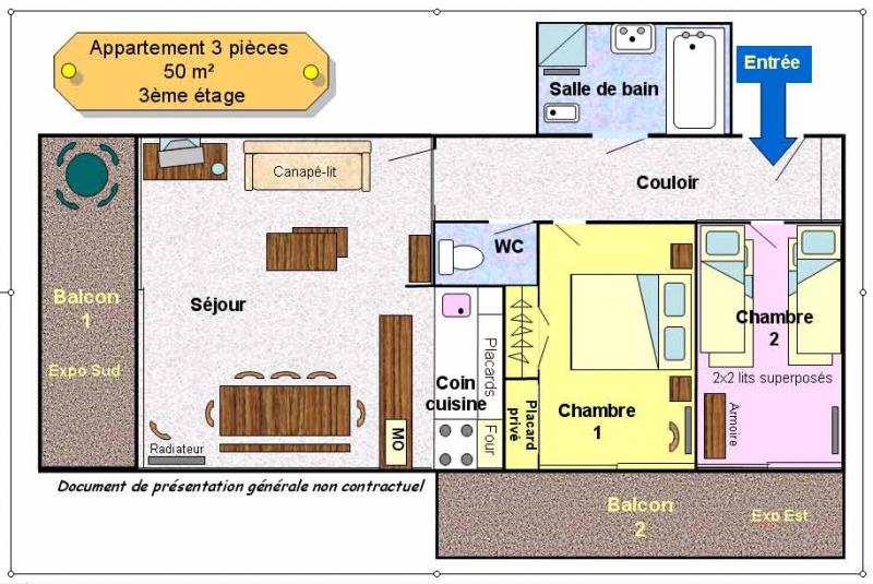 foto 13 Huurhuis van particulieren Les 2 Alpes appartement Rhne-Alpes Isre Plattegrond van de woning