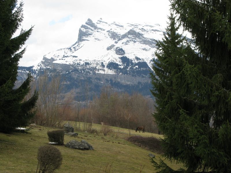 foto 4 Huurhuis van particulieren Saint Gervais Mont-Blanc appartement Rhne-Alpes Haute-Savoie Uitzicht vanaf het balkon