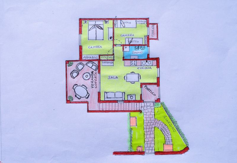 foto 15 Huurhuis van particulieren San Teodoro appartement Sardini Olbia Tempio (provincie) Plattegrond van de woning