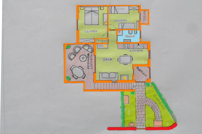 foto 14 Huurhuis van particulieren San Teodoro appartement Sardini Olbia Tempio (provincie) Plattegrond van de woning