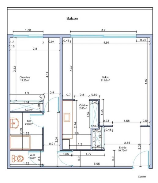 foto 11 Huurhuis van particulieren Royan appartement Poitou-Charentes Charente-Maritime Plattegrond van de woning