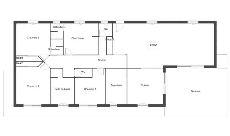 foto 20 Huurhuis van particulieren Propriano gite Corsica Corse du Sud Plattegrond van de woning