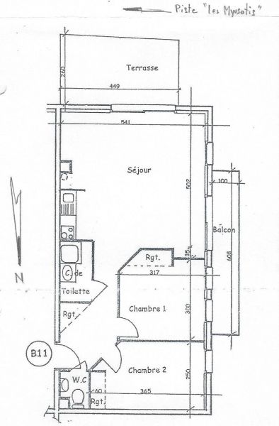 foto 11 Huurhuis van particulieren Valloire appartement Rhne-Alpes Savoie Plattegrond van de woning