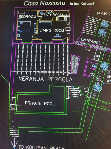 foto 26 Huurhuis van particulieren Ios maison Zuiden van de Egesche Zee Cycladen Plattegrond van de woning