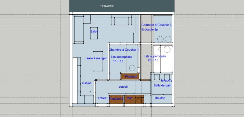 foto 3 Huurhuis van particulieren Tignes appartement Rhne-Alpes Savoie Plattegrond van de woning