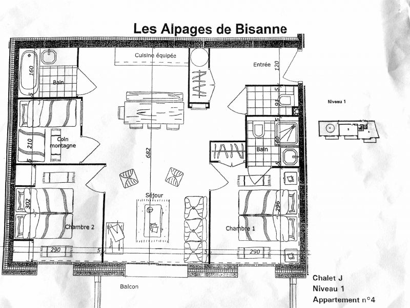 foto 13 Huurhuis van particulieren Les Saisies appartement Rhne-Alpes Savoie Plattegrond van de woning