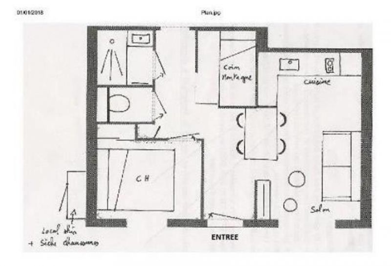 foto 2 Huurhuis van particulieren Areches Beaufort appartement Rhne-Alpes Savoie Plattegrond van de woning