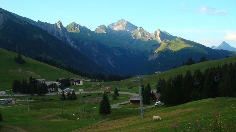 foto 13 Huurhuis van particulieren Manigod-Croix Fry/L'tale-Merdassier appartement Rhne-Alpes Haute-Savoie Uitzicht vanaf het balkon