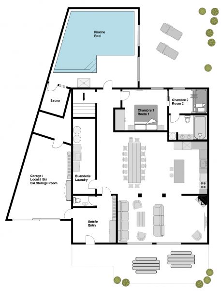 foto 25 Huurhuis van particulieren Les 2 Alpes chalet Rhne-Alpes Isre Plattegrond van de woning