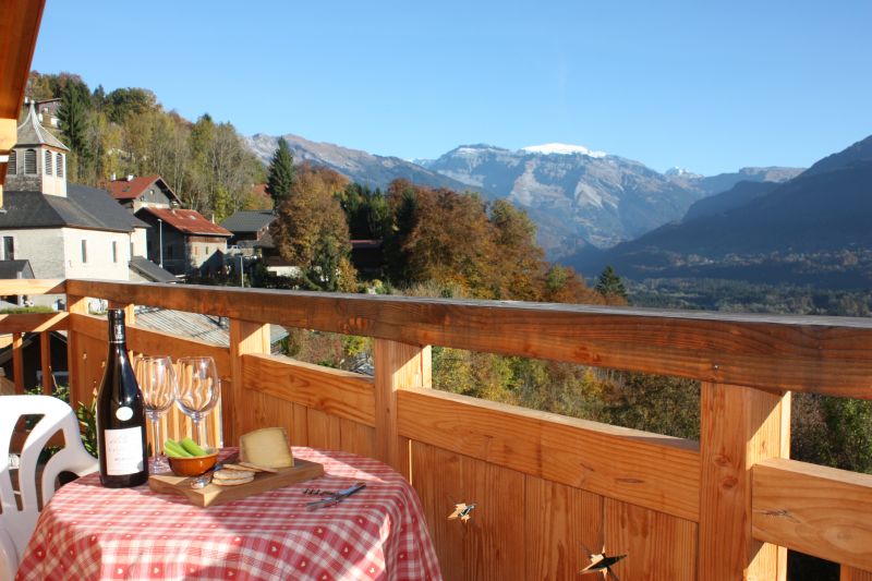 foto 4 Huurhuis van particulieren Samons chalet Rhne-Alpes Haute-Savoie Uitzicht vanaf het balkon