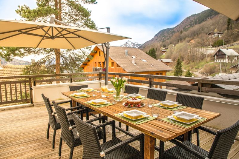 foto 5 Huurhuis van particulieren Samons chalet Rhne-Alpes Haute-Savoie Uitzicht vanaf het terras