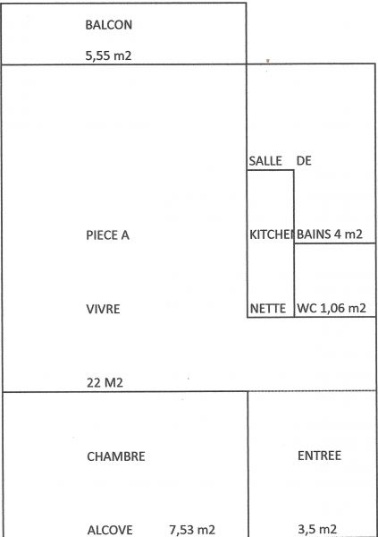 foto 8 Huurhuis van particulieren Biscarrosse studio Aquitaine Landes Plattegrond van de woning