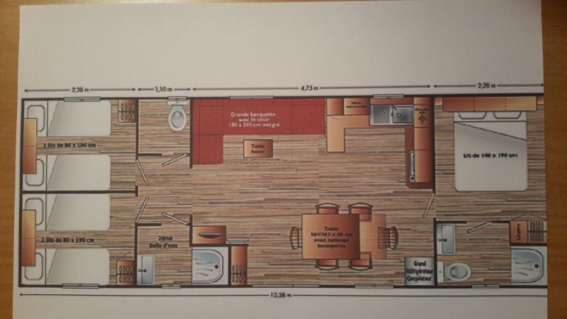 foto 20 Huurhuis van particulieren Saint Brevin les Pins mobilhome Pays de la Loire Loire-Atlantique Plattegrond van de woning