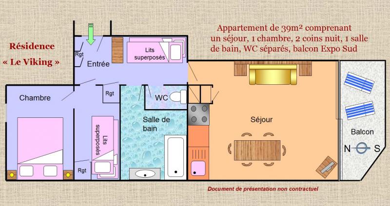 foto 11 Huurhuis van particulieren Les 2 Alpes appartement Rhne-Alpes  Plattegrond van de woning