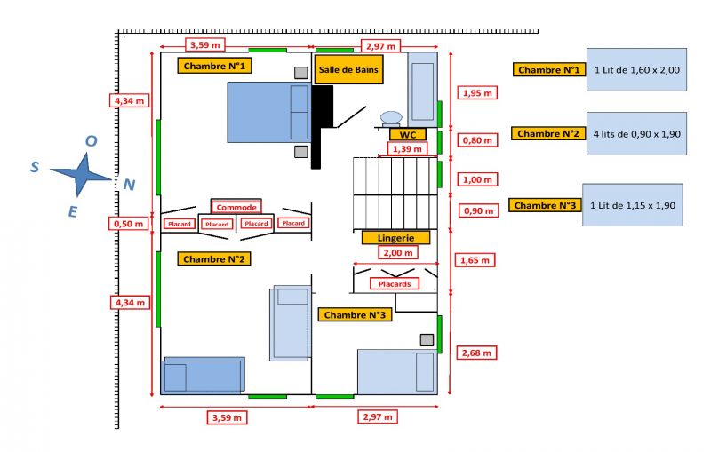 foto 5 Huurhuis van particulieren Les Contamines Montjoie chalet Rhne-Alpes Haute-Savoie Plattegrond van de woning